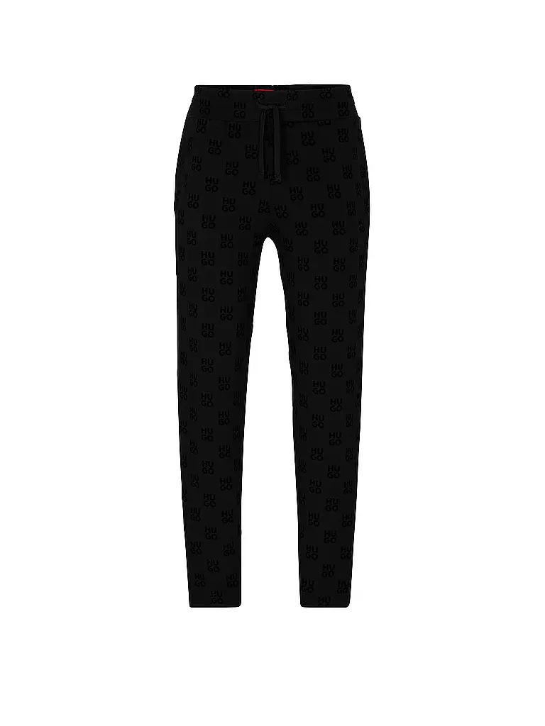 HUGO  Loungewear Hose FLOCK schwarz