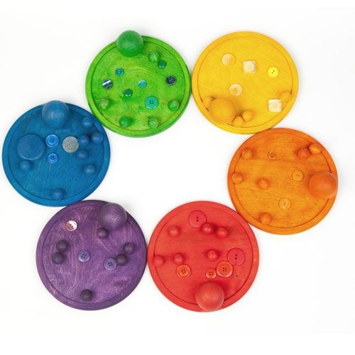 Grapat bordjes regenboog (6st)