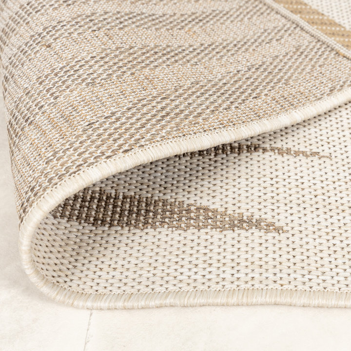 Jute buitenkleed - Nomad Leaves Creme | Botanisch