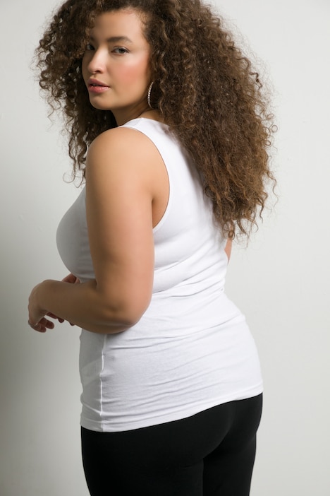 Basic-Top, weiter Ausschnitt, Stretchjersey