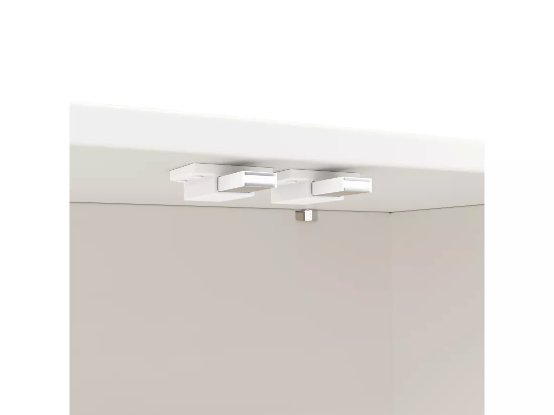 Buffet moderne avec 4 portes - 120 x 35 x 71 cm - MDF - Etagères réglables - pour salle à manger et salon - Blanc