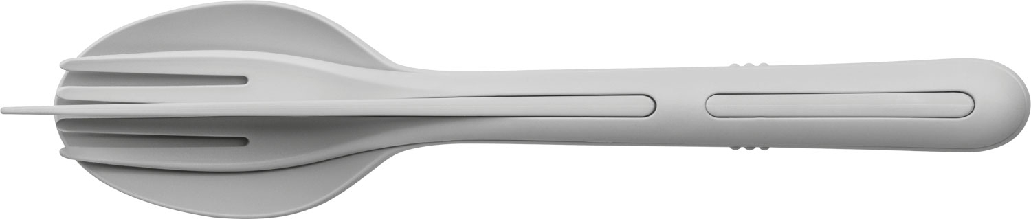 Koziol Klikk Besteck-Set 3-tlg. softgrey
