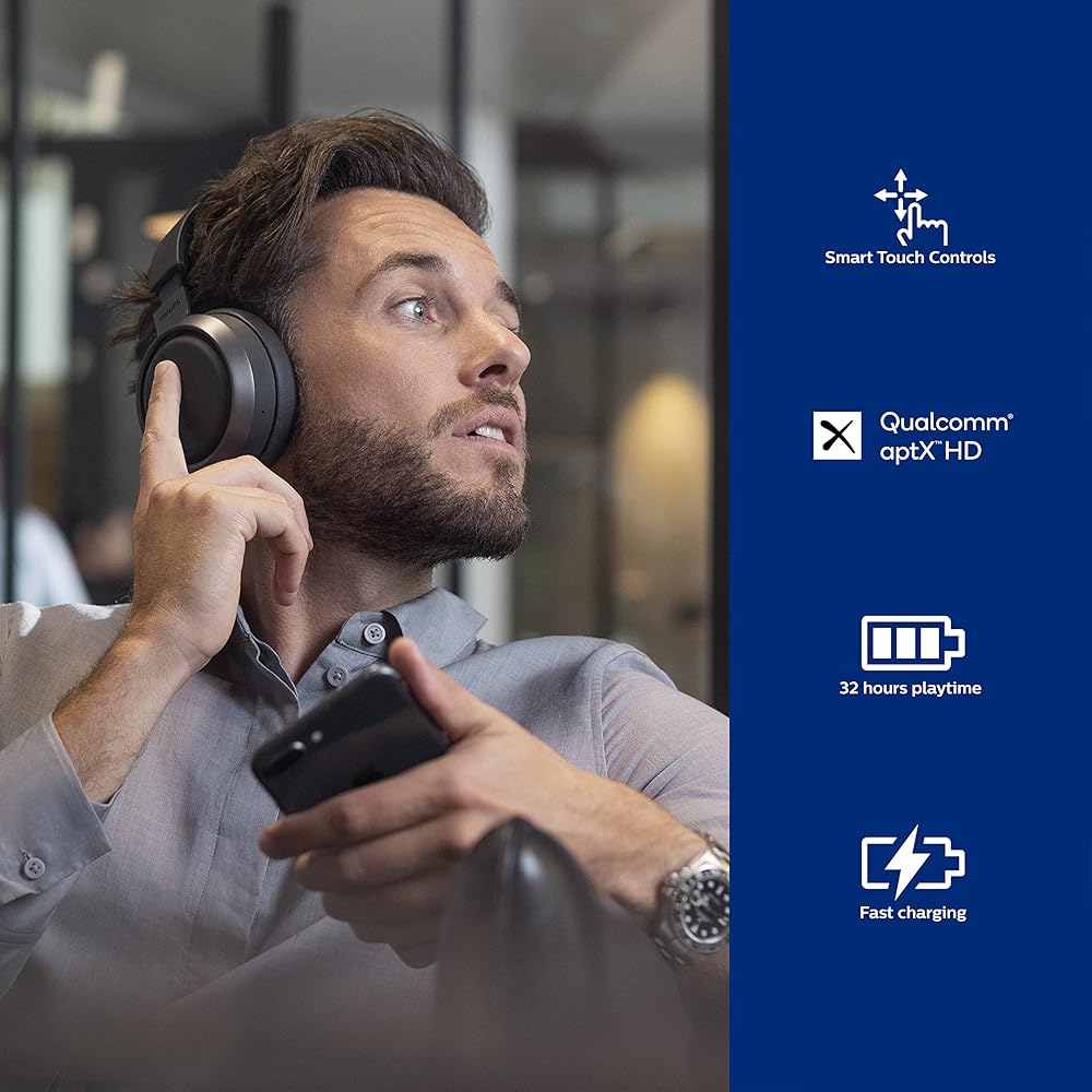 Casque À Réduction de Bruit Philips L3/00 Fidelio, Suppression De Bruit Pro +, Casque sans Fil pour Adultes, Casque avec Double Micro, Bluetooth, 38 Heures De Lecture, Design Haut De Gamme Et Léger : High-Tech