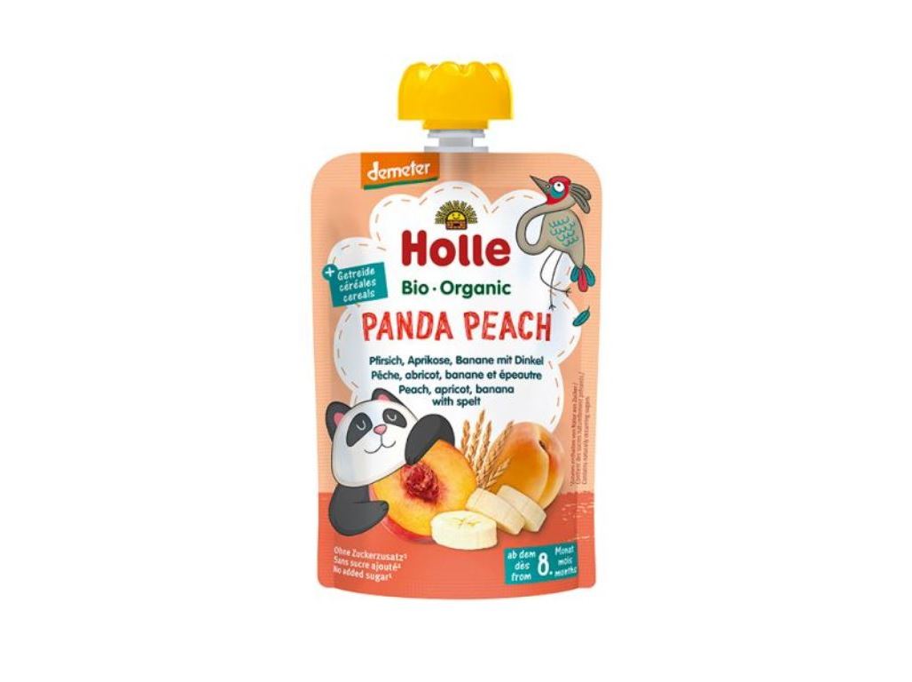 SAQUETA BIO HOLLE PESSEGO ALPERCE BANANA ESPELTA 8M  100G