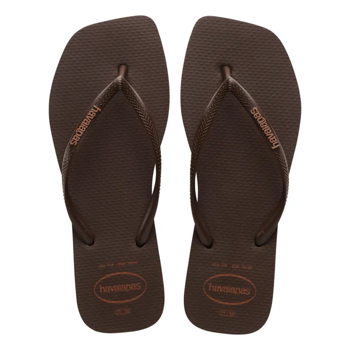 Havaianas Tongs Square Logo Pop Up | Marron