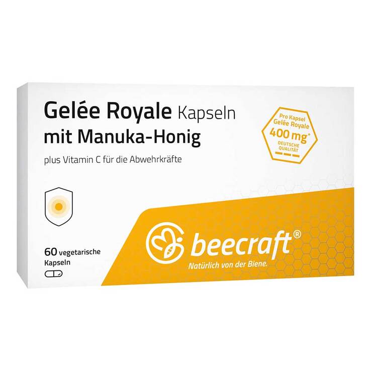 Beecraft Gelee Royale Kapseln mit Manuka-Honig, 60 St