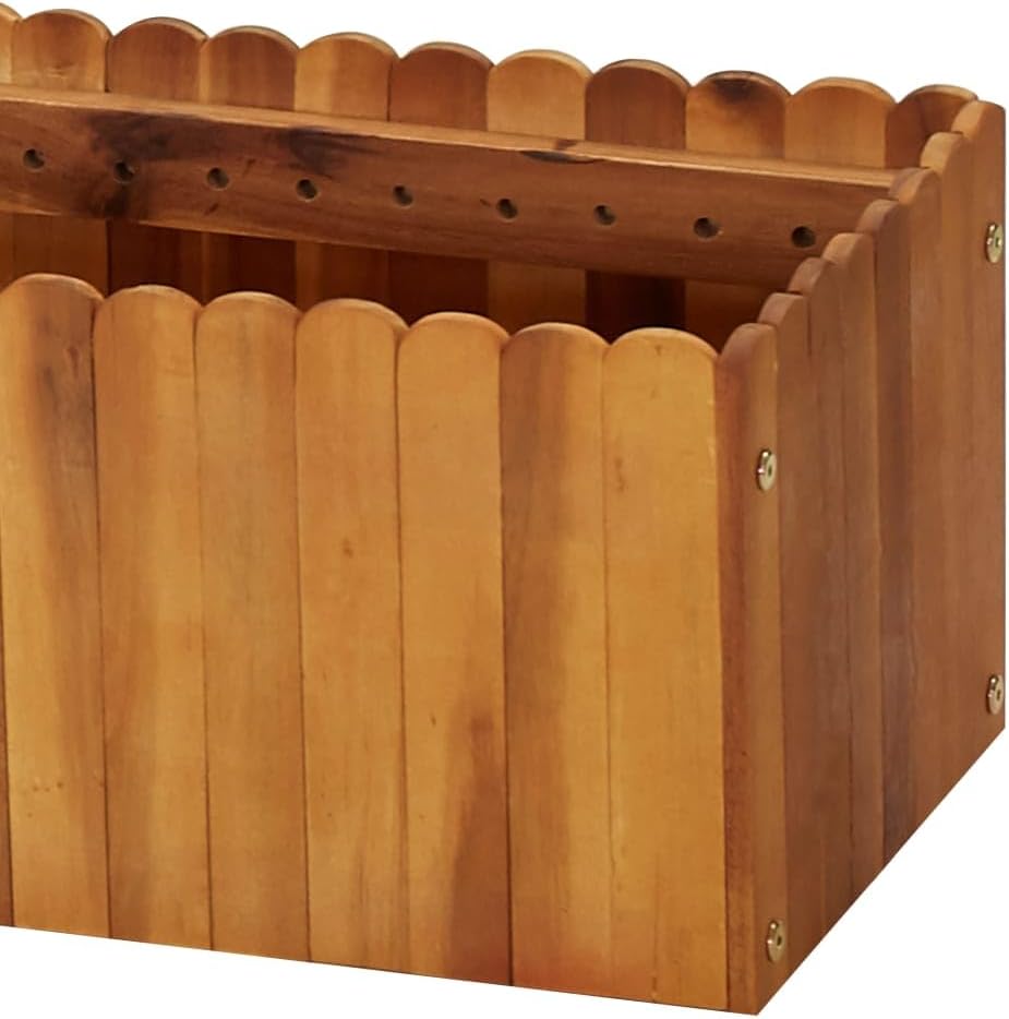 Garten-Hochbeet 200x30x25 cm Massivholz Akazie,jiangboyue-45920