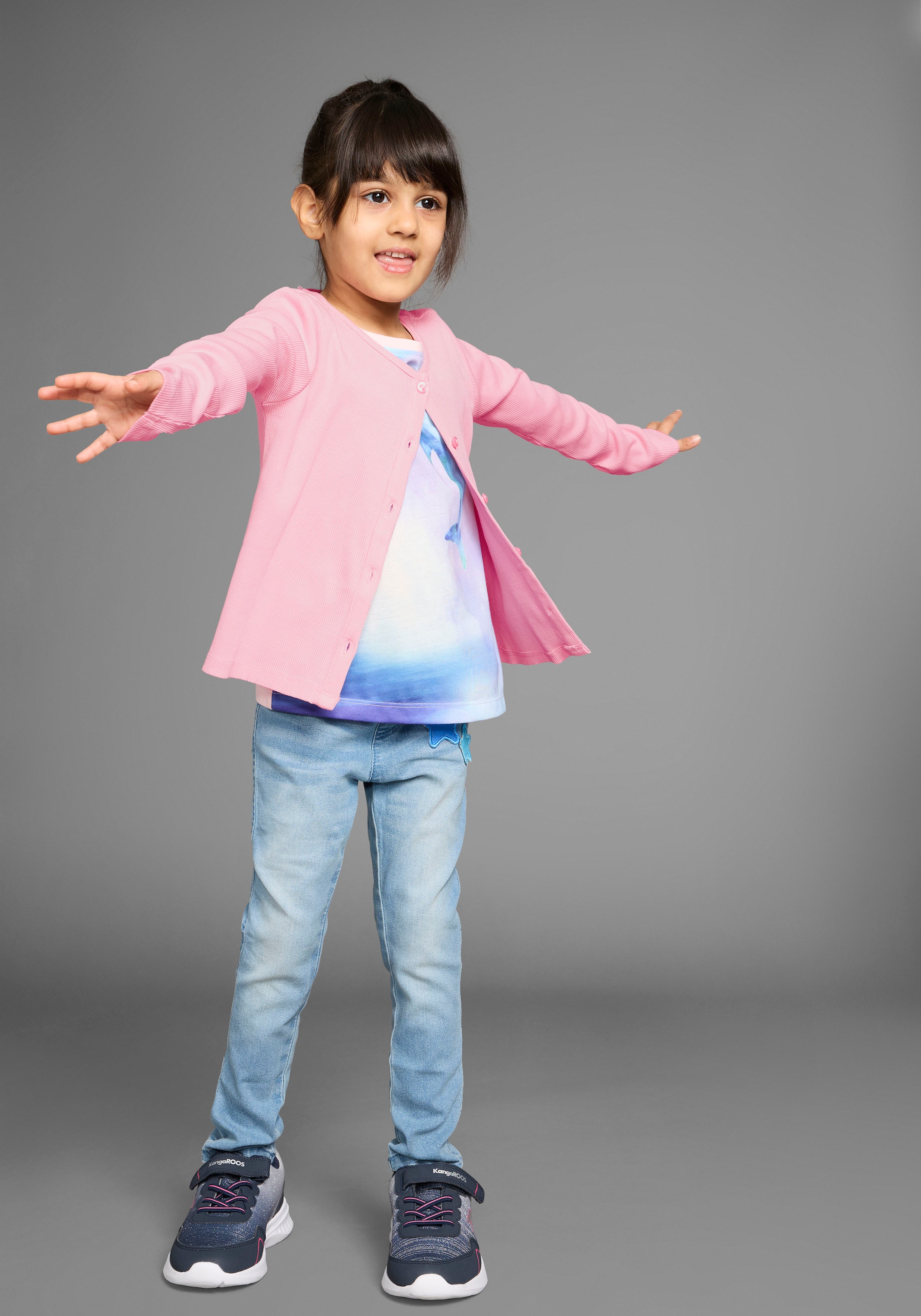 KIDSWORLD Sweatjacke »Shirtjacke aus weichem Rippmaterial«, Feine Shirtjacke für jeden Anlass