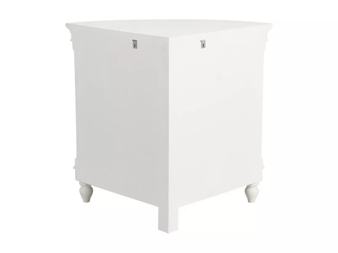 Encoignure Basse Bois-MDF Blanc - Romance Interior's