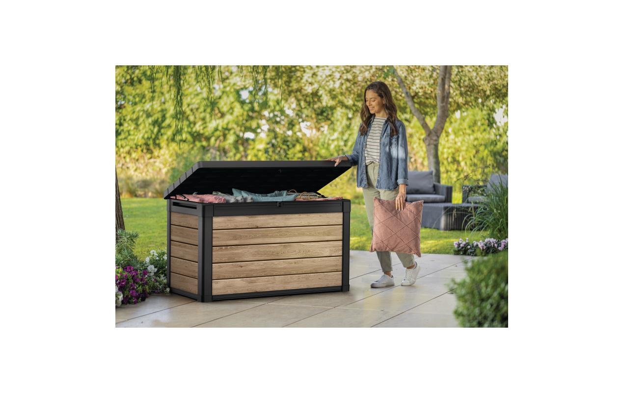 Deckbox 100 - Ashwood 122.9 x 62.1 x 70.6 cm Anthrazit<br>Gartenbox für Stauraum im Aussenbereich