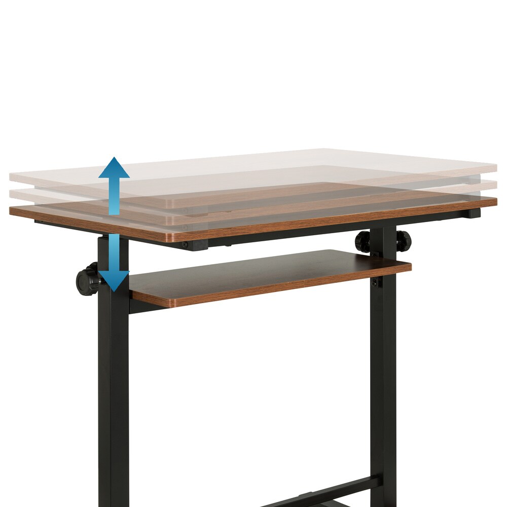 Stehschreibtisch WORKSTATION II Melaminharzbeschichtete Spanplatte, Gestell pulverbeschichteter Stahl hjh OFFICE