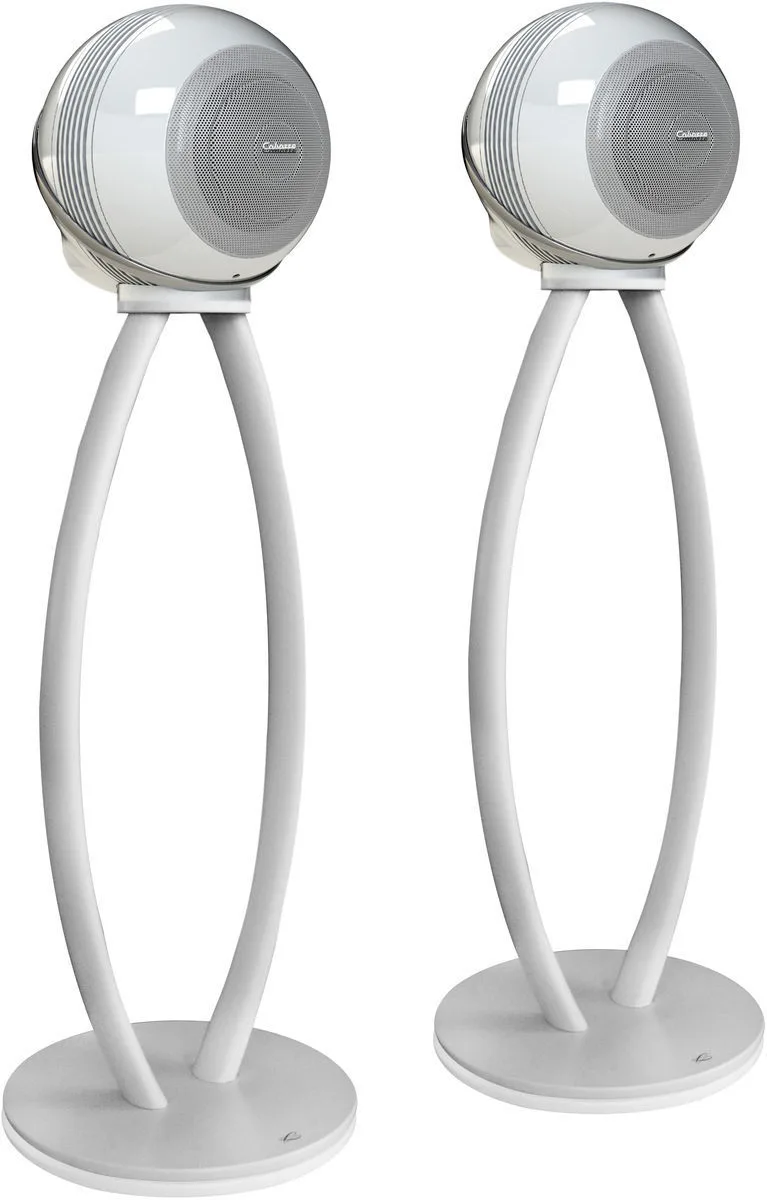 Cabasse The Pearl Blanc   Pieds The Pearl Blanc Enceintes sans fil hi-fi