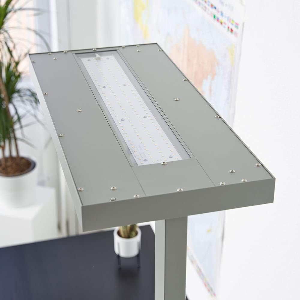 NCC-Licht LED Stehleuchte Lara Silber Up & Down 2 x 40W 8800lm Neutralweiß 4000K UGR
