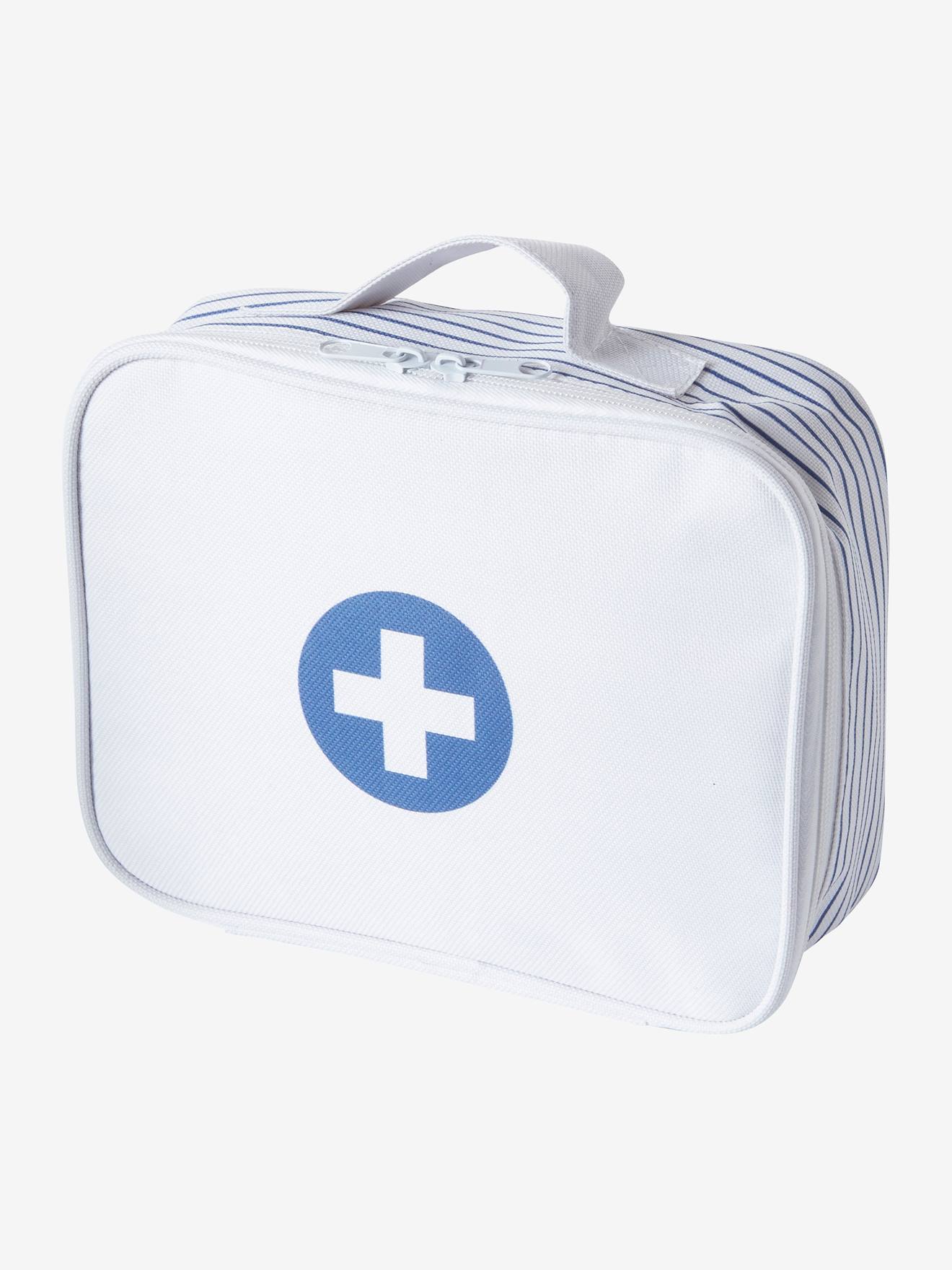 Conjunto de boneca médica de madeira branca