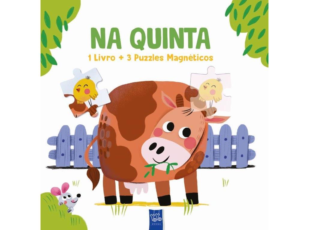 LIVRO LEIO BRINCO E APRENDO - A QUINTA - LIVRO   3 PUZZLES MAGNETICOS