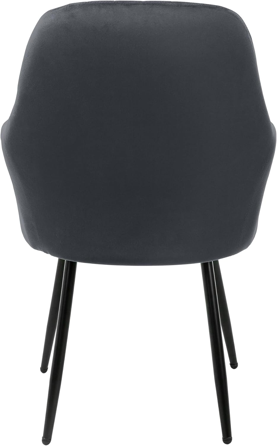 ML-Design 2er Set Esszimmerstühle mit Rücken- und Armlehnen, Grau, Küchenstühle mit Samtbezug, Polsterstühle mit Metallbeinen, Ergonomische Stühle für Esstisch, Wohnzimmerstühle Esszimmerstuhl