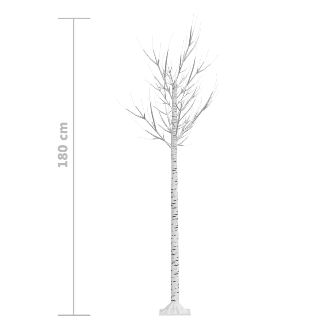 Sapin de noël 180 led blanc froid saule 1,8 m int/ext