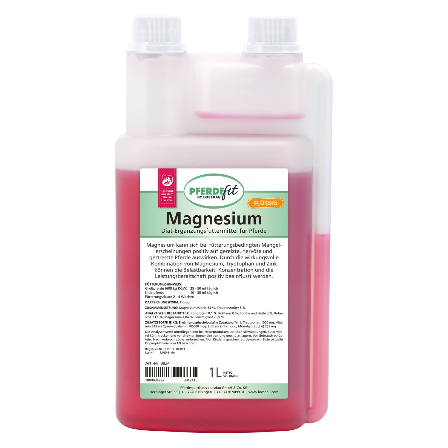 PFERDEfit by Loesdau Magnesium flüssig  - 1 Liter