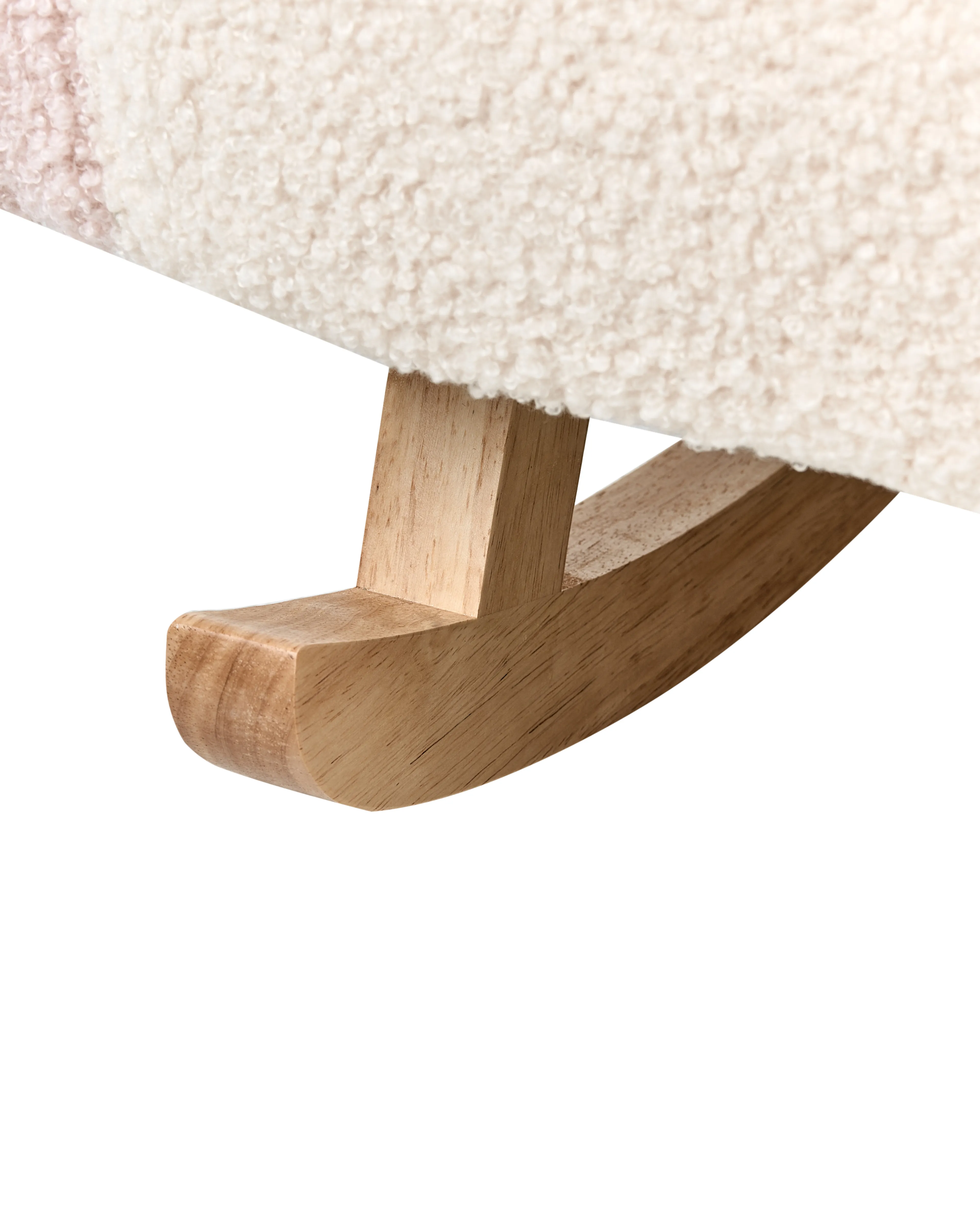 Kinderschommelstoel Regenboog OMBO Bouclé Pastelroze