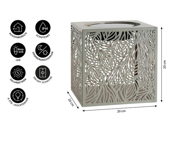 Dehner Solar-Laterne Olea, ca. B20/H20/T20 cm