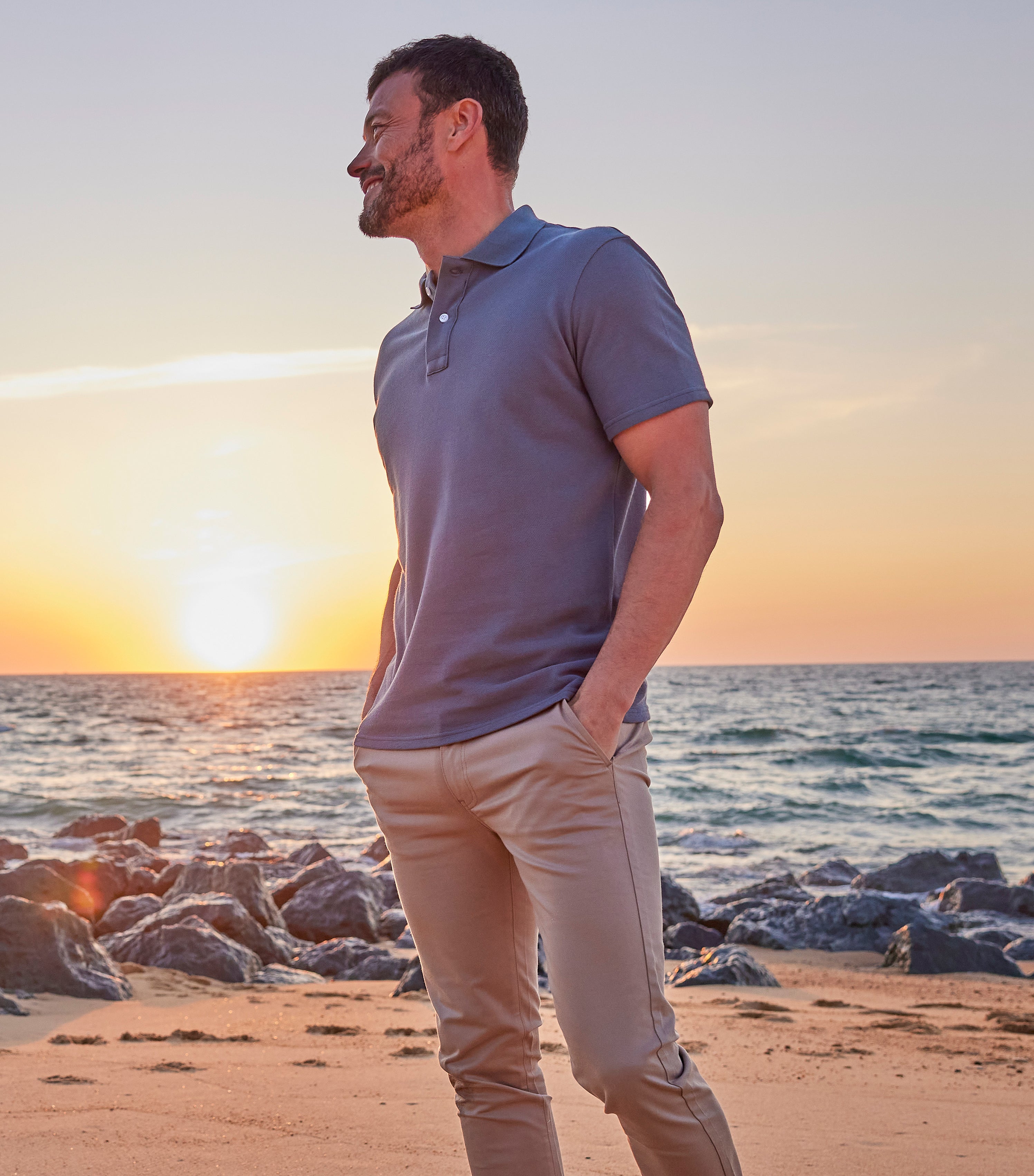Polo Homme Azur - Intemporel