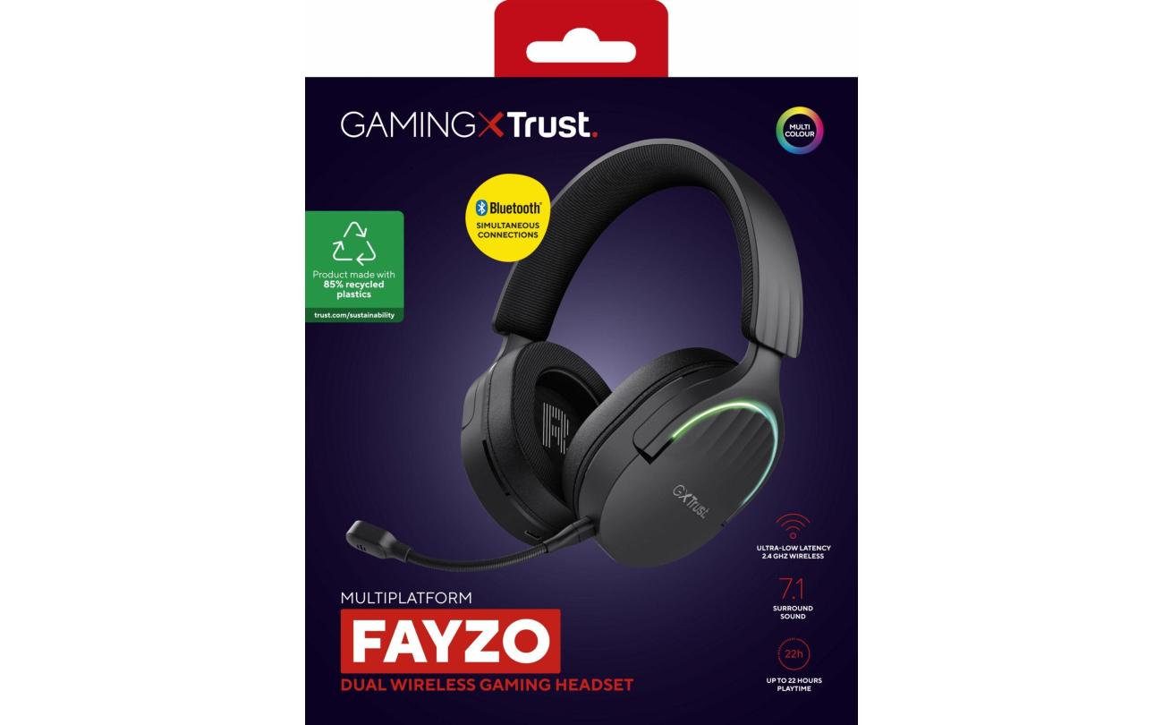 Trust GXT491 Fayzo Wireless Headset Zwart