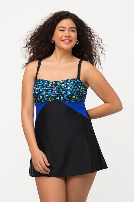 Badekleid, Softcups, Ziersteine, verstellbare Träger