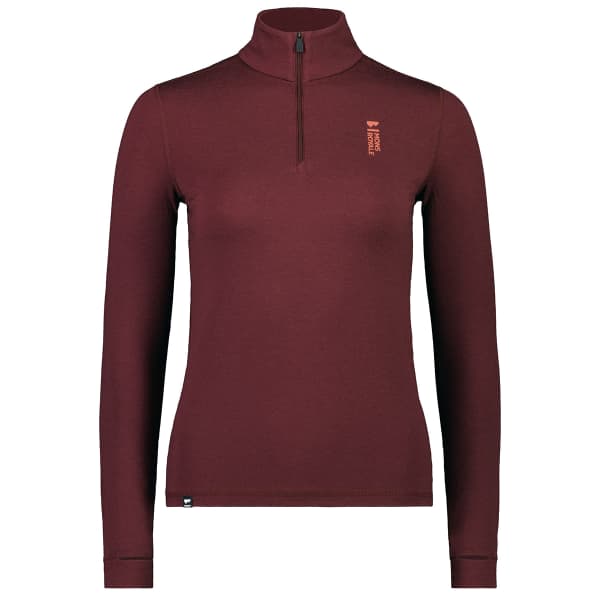T-shirt thermique MONS ROYALE W CASCADE FLEX 200 1/4 ZIP DARK CHOCOLATE