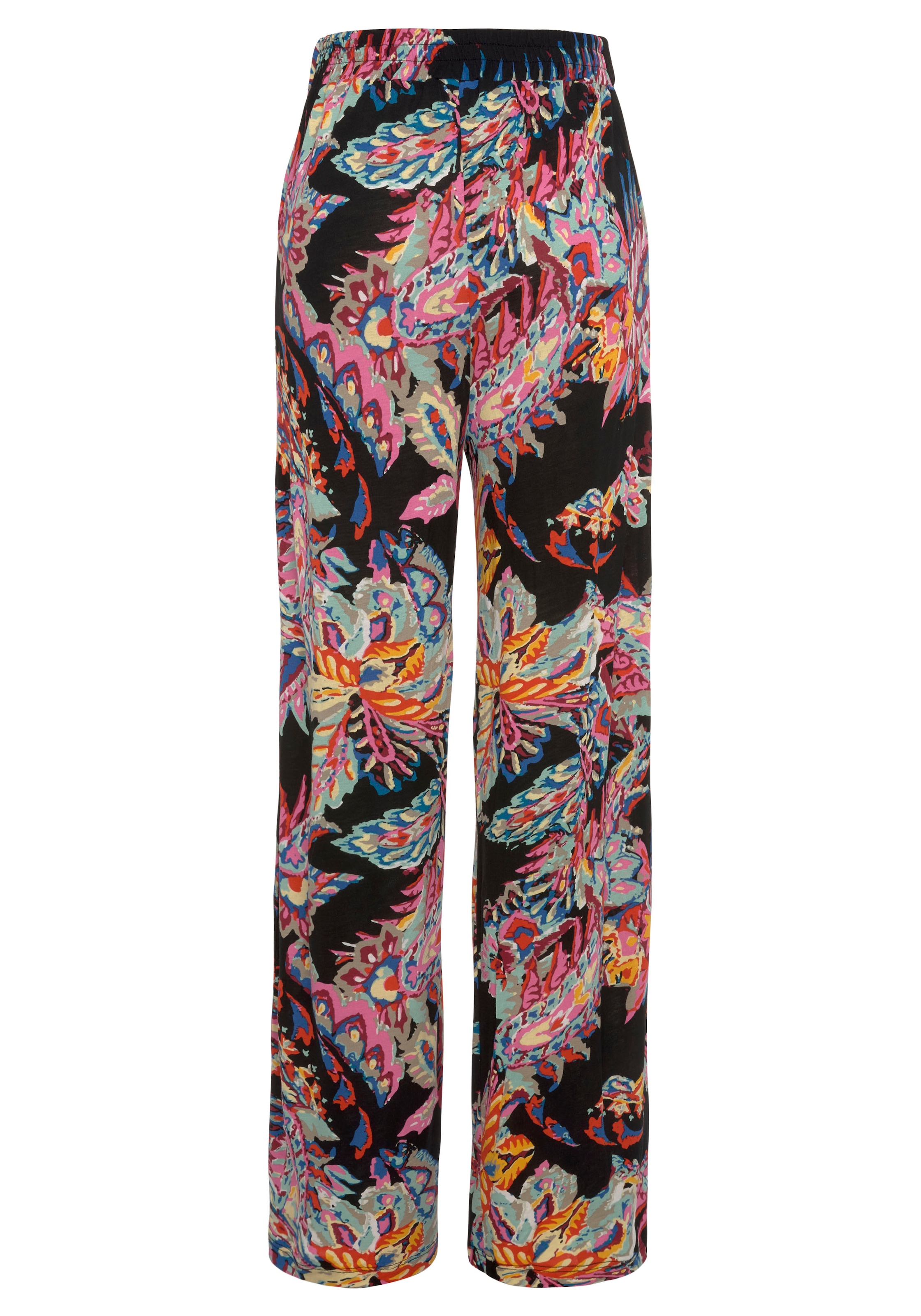 Buffalo Palazzohose  aus Viskosejersey im Alloverprint mit Taschen