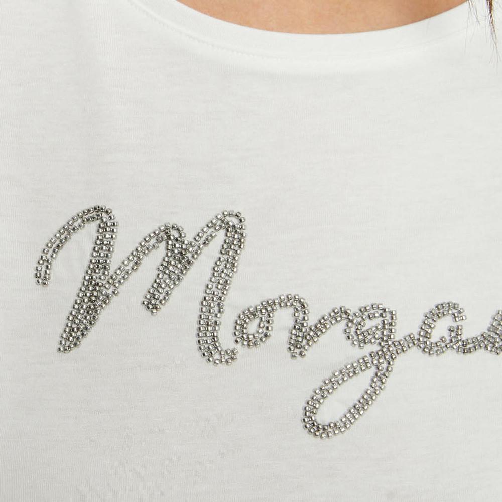 Morgan T-shirt Blanc Femme Morgan Dgana
