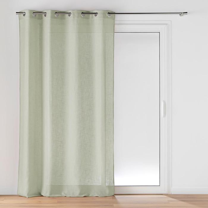 PANNEAU OEILLETS 140X240CM EFFET LIN CLORIS SAUGE