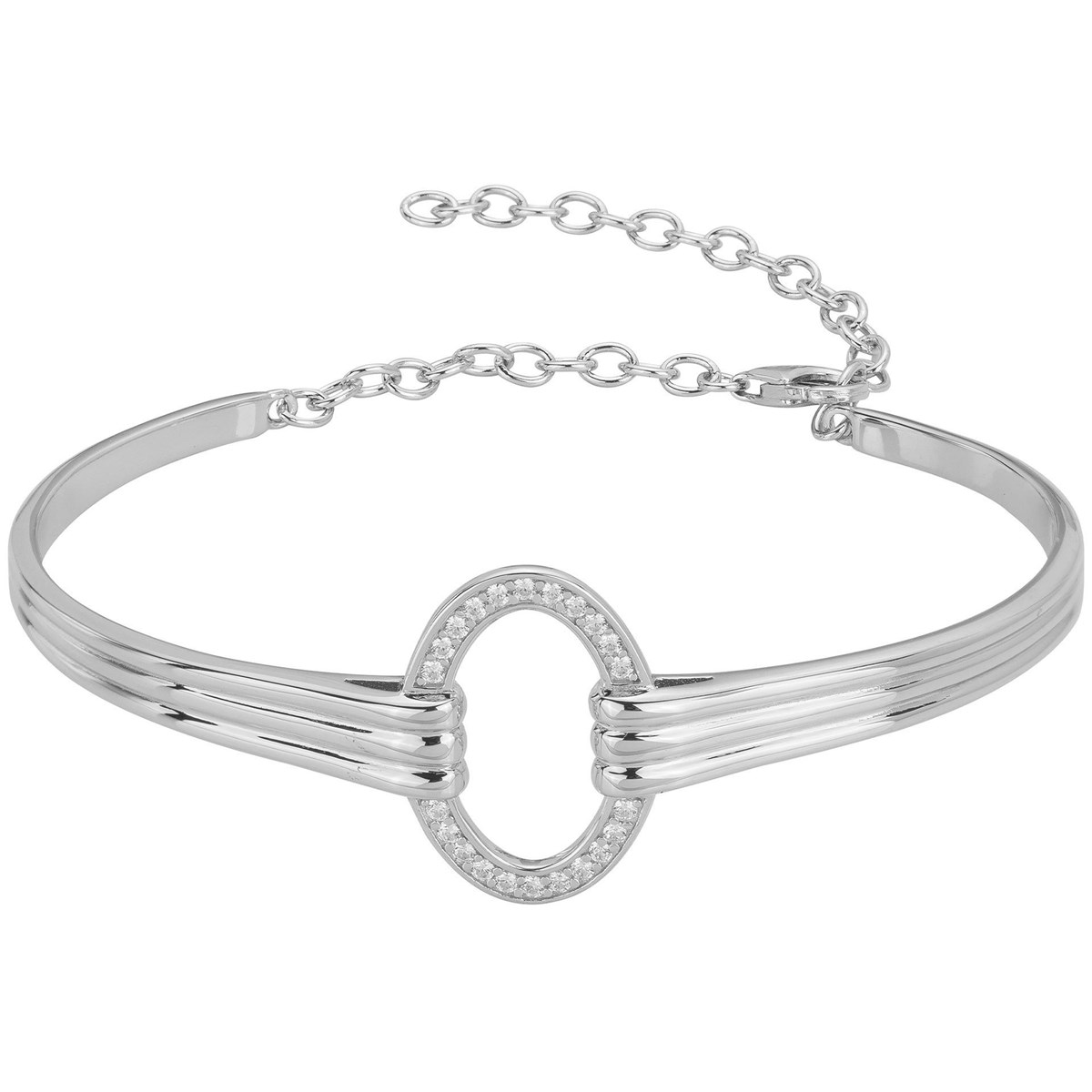 Bracelet en Argent avec oxyde de zirconium blanc