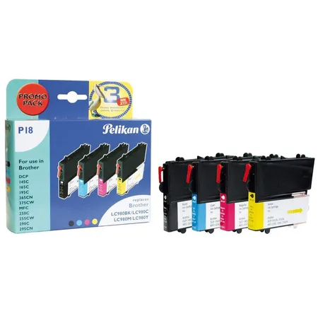 Pelikan Druckerpatronen P18, color und black
