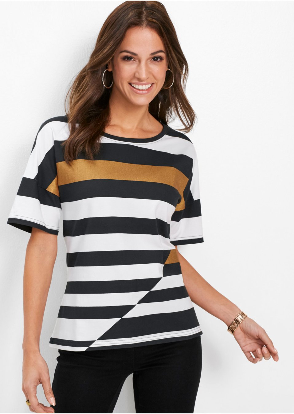 T-shirt oversize à imprimé, manches courtes