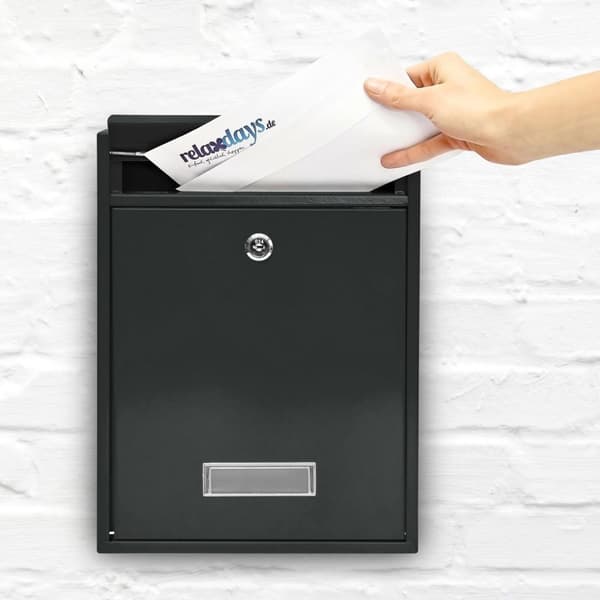 Postkasse med Lås - Svart