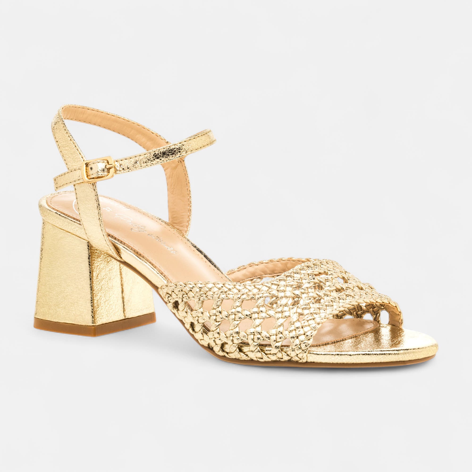 Nu-pieds à talon Femme or