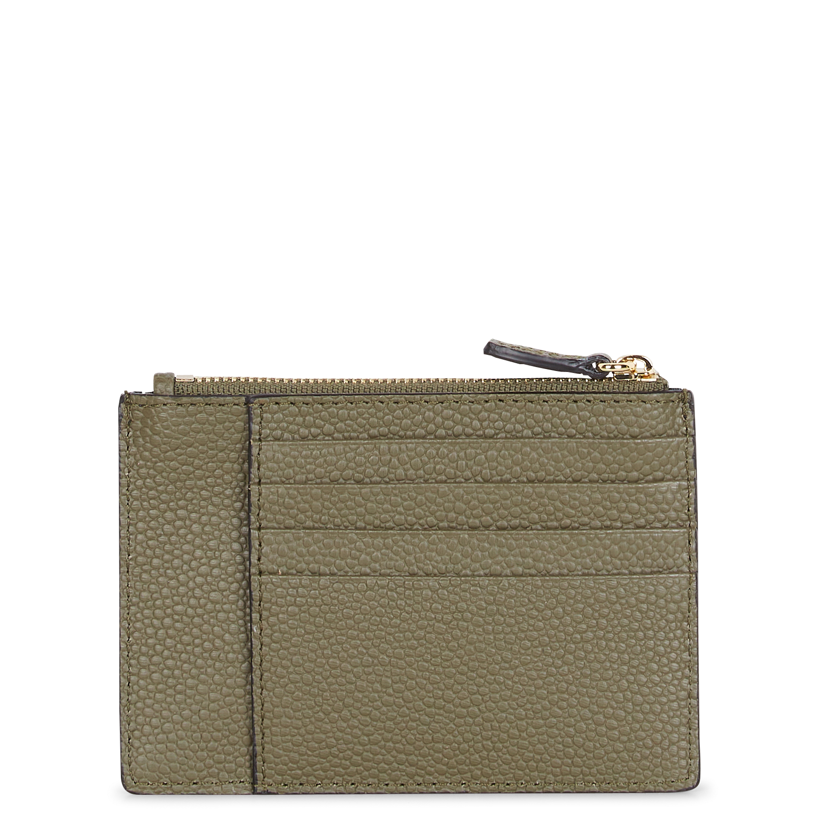 NINON - Porte-carte en cuir de vachette grainé | Kaki