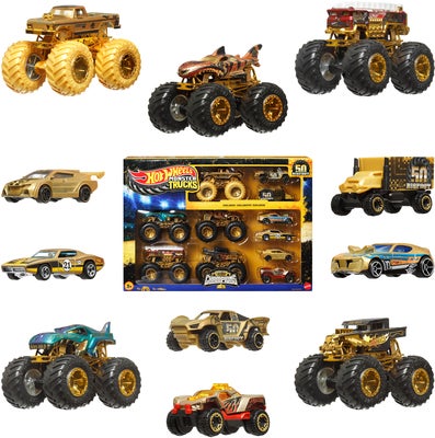 Hot Wheels Monster Trucks Bigfoot Trophy Champions Multipakke