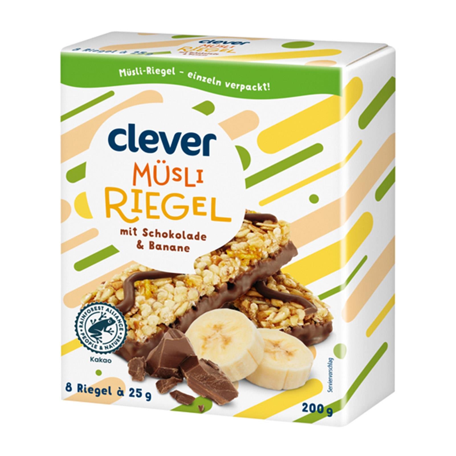 Clever Müsliriegel Schoko Banane