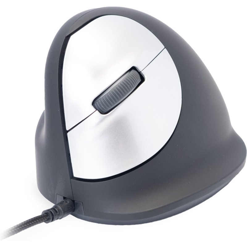 R-Go Tools Souris Ergonomique R-Go HE Break avec logiciel de pause, gaucher, moyen (longueur de la main 165-185 mm), filaire, noir