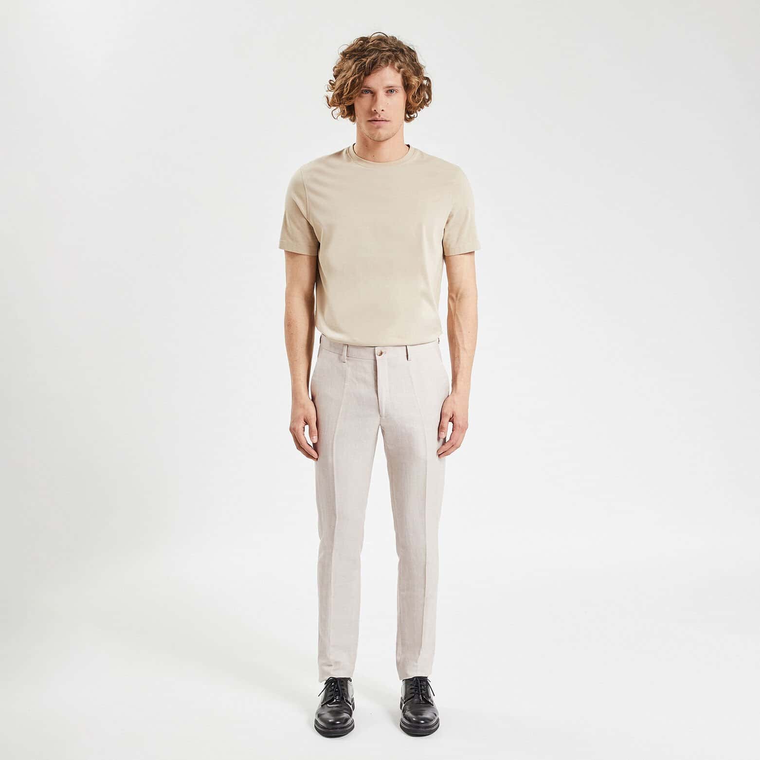 Pantalon de costume slim Beige