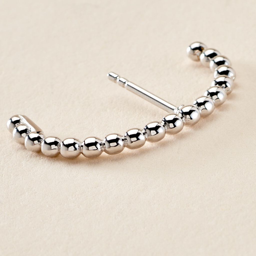 Bijoux D'oreilles Krabi Argent Blanc