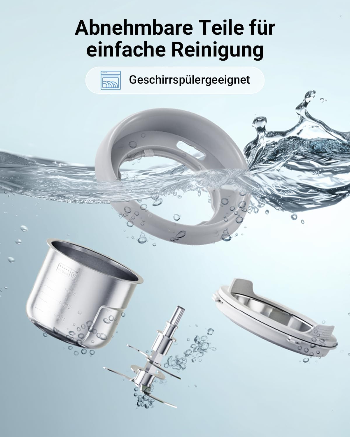 Bear Babynahrungszubereiter NutriEase AllStage Edelstahl, OneStep Baby Food Maker Babybrei-Zubereiter, Automatisches Kochen & Zerkleinern für gesunde hausgemachte Babynahrung, BPA-frei