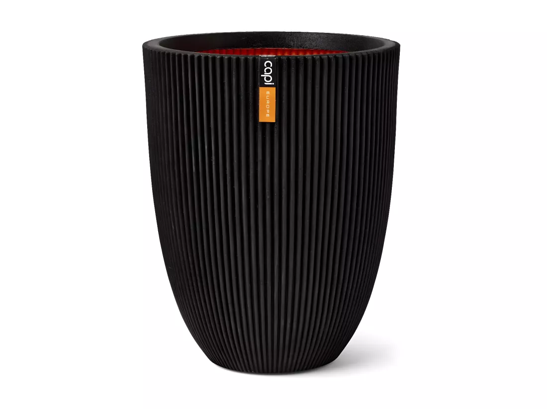 Vase élégant Groove 46x58 cm Noir