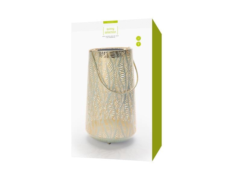 STT Laterne Solar Antic Lara, 46 cm, Mint Solarleuchte zum Aufstellen oder Aufhängen