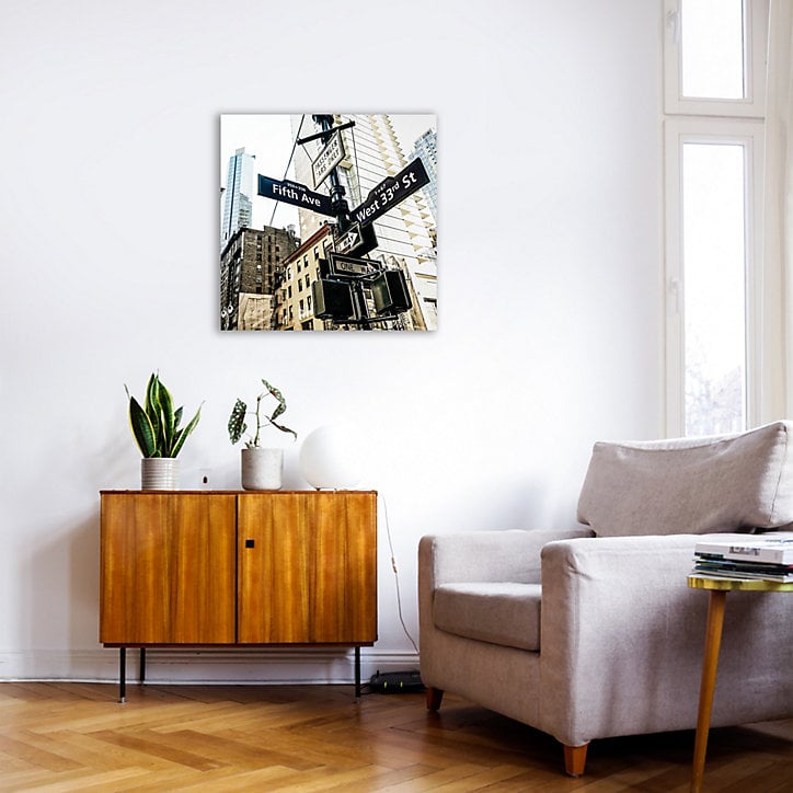 Toile imprimée panneaux New York 75 x75 cm Dada Art