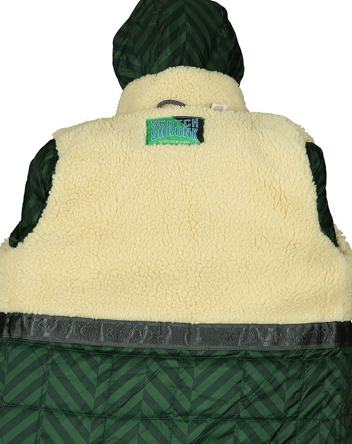 Stepp-Jacke GET READY mit Teddyplüsch in schwarz