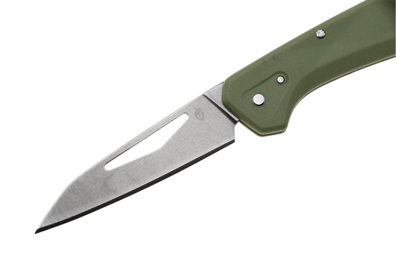 Gerber LST Mini 1074530, Stonewashed 440A, Green Nylon zakmes