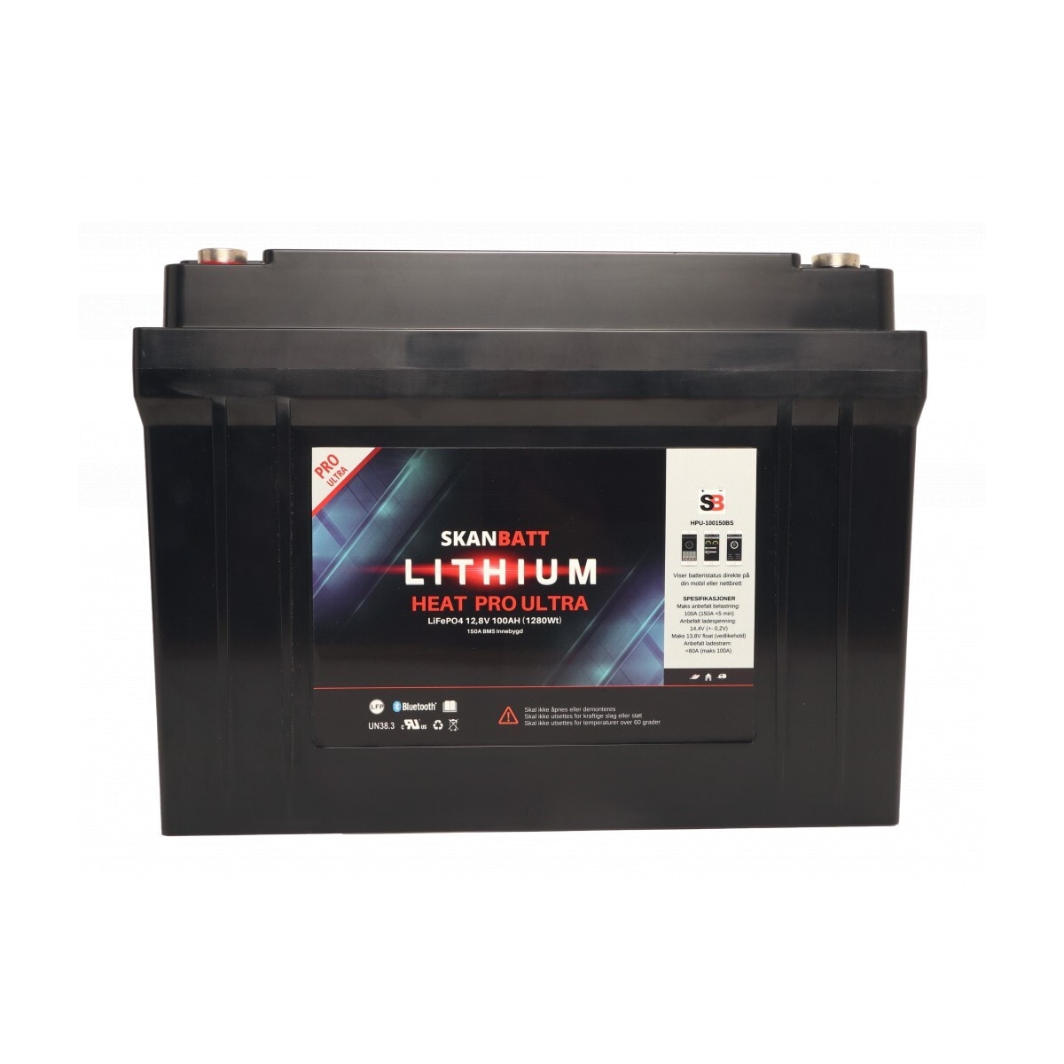 SKANBATT Lithium HEAT PRO  Ultra  12V 100AH - CAN Bus - 300A (