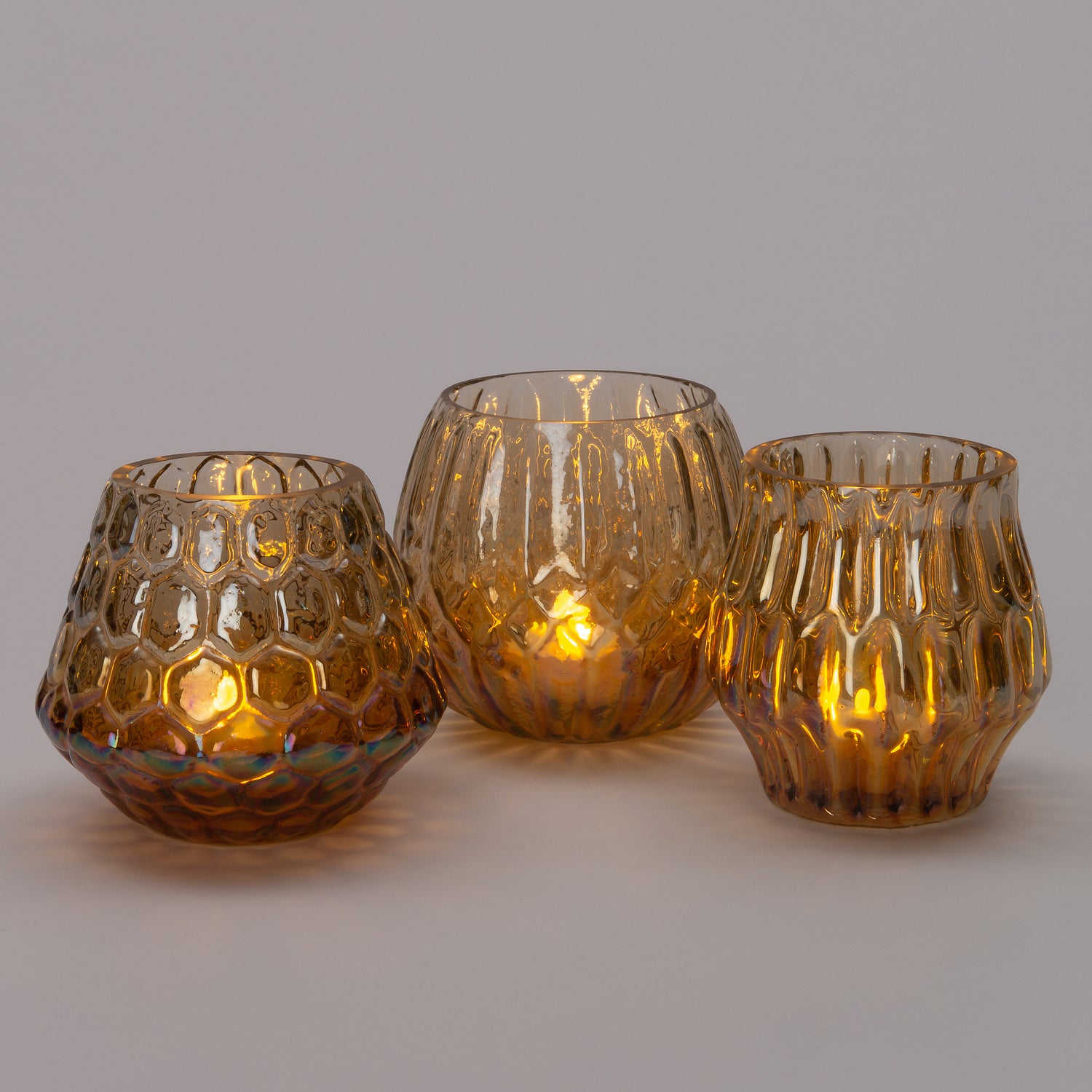 Intratuin waxinelichthouder Maas oranje D 10 H 12 cm